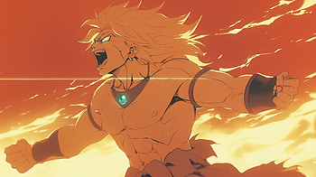 Dragon Ball Z: Broly — Orange Super Saiyan, Anime, Dragon Ball Z, Broly (Dragon Ball), Super Saiyan, Orange Anime HD wallpaper