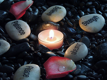 Words Of Wisdom, Candle, Abstract, graphy, Stones, Words HD wallpaper