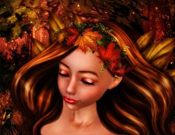 Fairy Elf, leaves, abstract, fantasy HD wallpaper