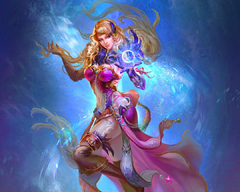Fantasy girl, magic, fantasy, art, woman HD wallpaper