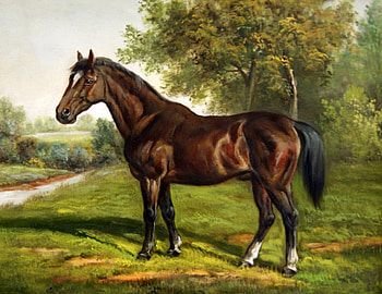 Ruslan Smorodinov . : Horse. 2010 year., animal, horse, painting, art, nature, grass, ruslan smorodinov HD wallpaper