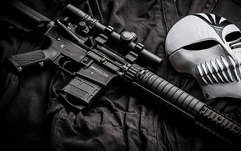guns bleach weapons masks ar15 hollow mask HD wallpaper