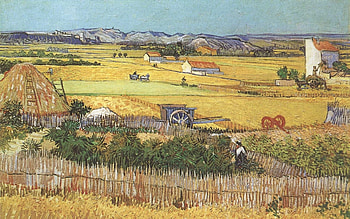 Harvest at La Crau, Vincent van Gogh HD wallpaper