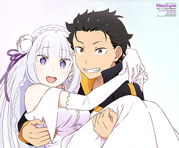 Re:Zero — Emilia & Subaru: Heartwarming Duo, Anime, Re:Zero - Starting Life in Another World, Emilia (Re:ZERO), Subaru Natsuki HD wallpaper