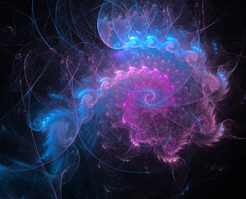 Another spirally one, blue, pink, spirals, abstract, fractal, whirls HD wallpaper