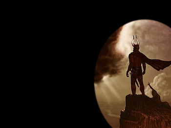 Show Me Your God, god, fantasy, warrior, mountain HD wallpaper