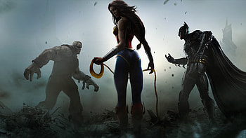 Solomon Grundy Wonder Woman And Batman In Injustice Gods Among Us, injustice-gods-among-us, games, wonder-woman, batman, solomon-grundy, superheroes HD wallpaper