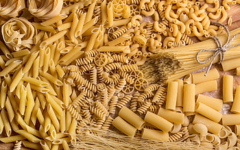 different pasta, spaghetti, background with different pasta, different pasta concepts, food background HD wallpaper