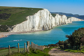 Seven Sisters Cliff, sisters, seven, cliff, ocean HD wallpaper