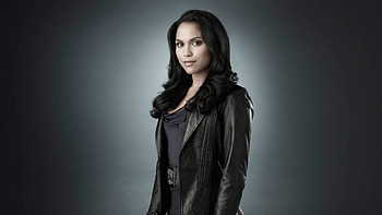 Monica Raymund, grey background, latina, brunettes, actress HD wallpaper