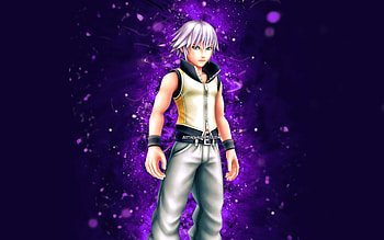 Riku, , violet neon lights, Kingdom Hearts, deuteragonist, creative, Riku Kingdom Hearts HD wallpaper