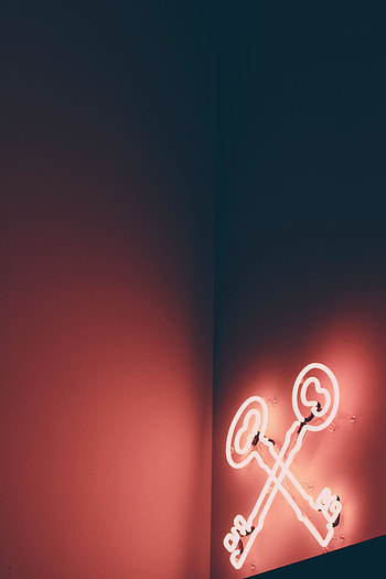 Shine, Light, Miscellanea, Miscellaneous, Neon, Glow, Sign, Signboard, Keys HD phone wallpaper