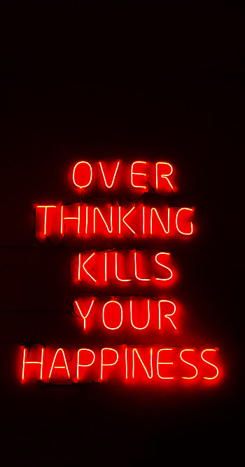 Words, Neon, Phrase, Text, Happiness, Thought, Thinking HD phone wallpaper
