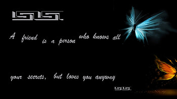 A friend is..., words, friend, black, butterflys HD wallpaper