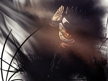 Obito, white, black, uchiha HD wallpaper