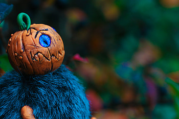 Holidays, Halloween, Pumpkin, Fluffy, Toy HD wallpaper