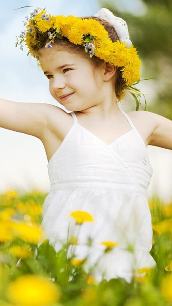 Cute Summer, Happy, Cute Baby, nature background HD phone wallpaper