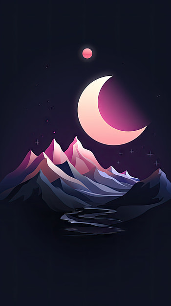 Colorful Dark Mountain, colorful, nature, mountain HD phone wallpaper