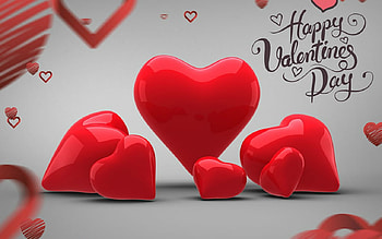 Happy Valentines Day, hearts, love, red, Valentines HD wallpaper