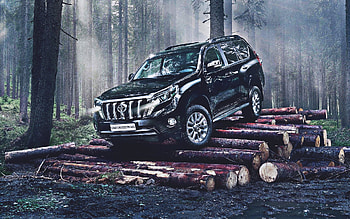 Toyota Land Cruiser Prado, offroad, 2021 cars, forest, SUVs, 2021 Toyota Land Cruiser Prado, japanese cars, Toyota HD wallpaper