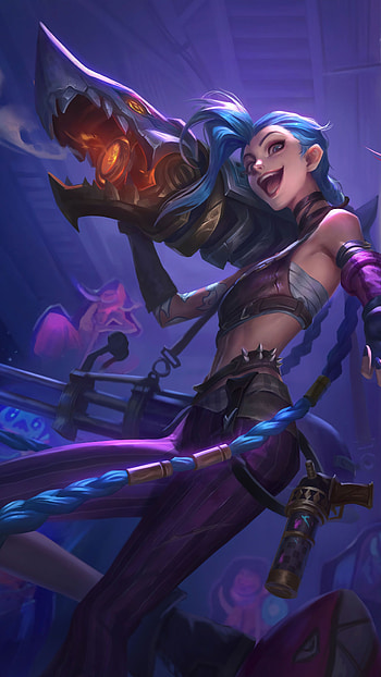 Jinx, League of Legends, , Artistic backgrounds HD phone wallpaper