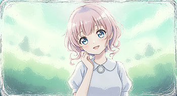 Cute Anime: Pastel Smile, Cute Anime, Anime Girl, Pink Hair, Blue Eyes HD wallpaper
