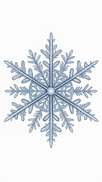 Elegant Snowflake: A Stunning for Winter Vibes, snowflake, winter, decoration, blue, illustration HD phone wallpaper