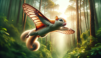 Flying Squirrel Soaring Through Misty Forest, Animal, squirrel, Flying Squirrel HD wallpaper