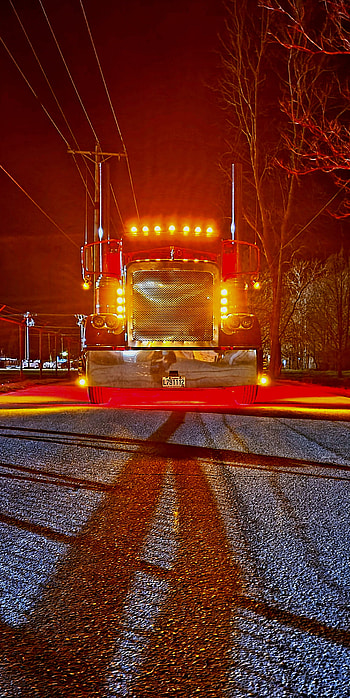 Peterbilt 389, peterbiltflattop, theredarrow389, glow, peterbilt389 HD phone wallpaper