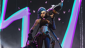 Jinx Arcane With Weapons , arcane, netflix, jinx-league-of-legends, tv-shows, league-of-legends, artstation HD wallpaper