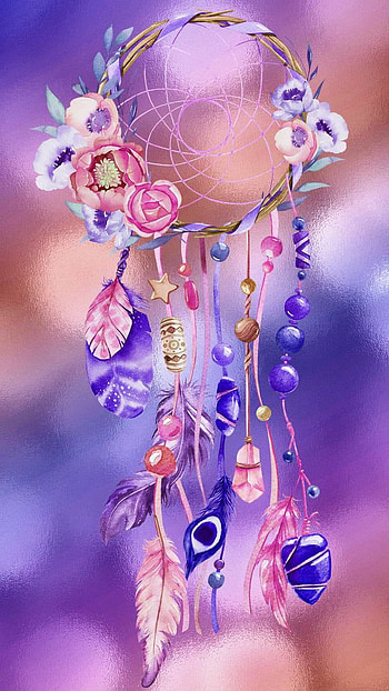 feather, flower, artistic, dreamcatcher HD phone wallpaper