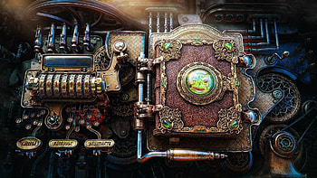 render steampunk fiction book the mechanism steampunk . HD wallpaper