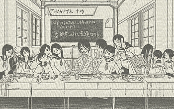 The Last Supper Â· Anime - Sayonara, Zetsubou-Sensei Tarou Sekiutsu Kiri Komori Kafuka Fuura Matoi Tsunetsuki Ai HD wallpaper