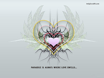LOVE DWELLS!, abstract, fantasy, love, other, red heart, heart, i love you HD wallpaper