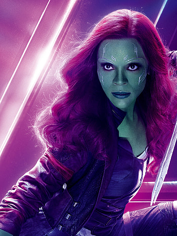 Zoe Saldana, Gamora in Avengers Infinity War HD phone wallpaper