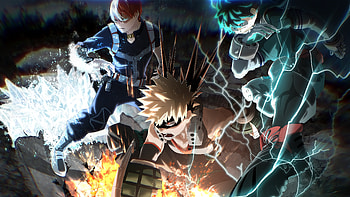 Izuku Midoriya Katsuki Bakugou Shoto Todoroki My Hero Academia HD wallpaper