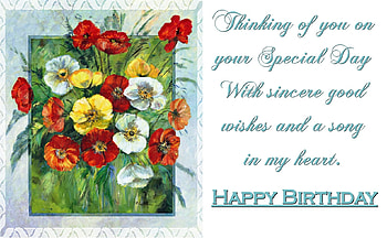 Poppies Happy Birtay, words, art, beautiful, illustration, artwork, poppies, occasion, wide screen, painting, birtay, flowers HD wallpaper
