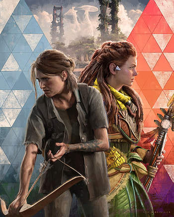 Elly & Aloy, horizon, the_last_of_us_2, horizon_forbidden_west, horizon_zero_dawn HD phone wallpaper