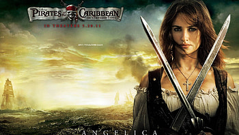Pirates of the Caribbean: On Stranger Tides (2011), on stranger tides, sword, poster, disney, girl, actress, woman, fantasy, movie, pirates of the caribbean, Penelope Cruz HD wallpaper