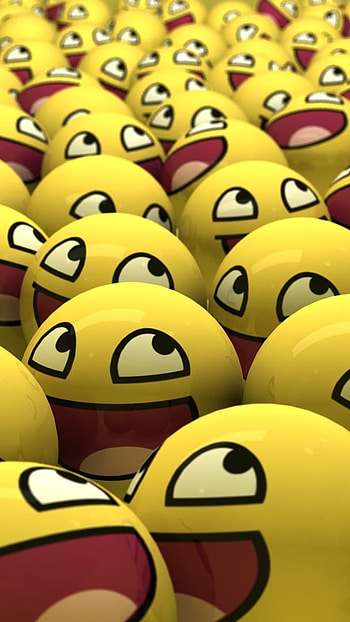 Emoji, Yellow, Smiley Balls HD phone wallpaper