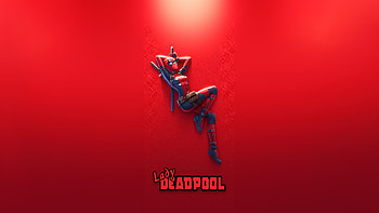 Lady Deadpool Minimal , lady-deadpool, superheroes, minimalism, minimalist, red, artist, artwork, digital-art HD wallpaper