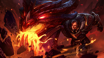 Braum LoL Dragonslayer Splash Art, video game, League Of Legends, Braum (League Of Legends), shield HD wallpaper