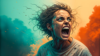 Mad Fury: Intense Emotion, woman, angry HD wallpaper