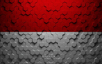 Flag of Vienna, honeycomb art, Vienna hexagons flag, Vienna, 3d hexagons art, Vienna flag HD wallpaper