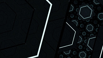 Fractal black hexagons, , Abstract background, Hexagon pattern HD wallpaper