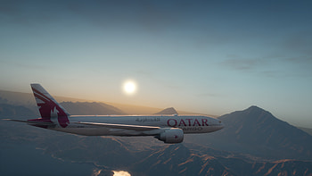 Qatar Airways, Travels, Boeing 777-200F livery pack, Aircraft designs HD wallpaper