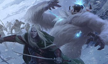 Artistic portrayal, Legendary fantasy character, Visual storytelling, Epic battles HD wallpaper