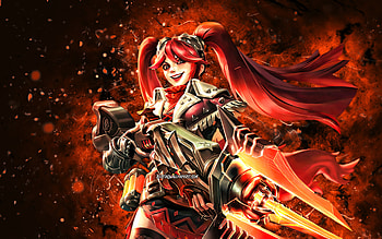 Layla, , Blazing Gun, orange neon lights, Mobile Legends, creative, Legend Skin, Layla Guide, Layla Mobile Legends, Layla Blazing Gun HD wallpaper