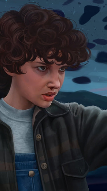 Stranger Things, Millie Bobby Brown, Painting HD phone wallpaper