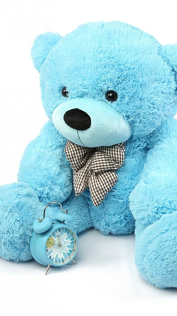 Teddy Bear Live, Blue, blue teddy HD phone wallpaper